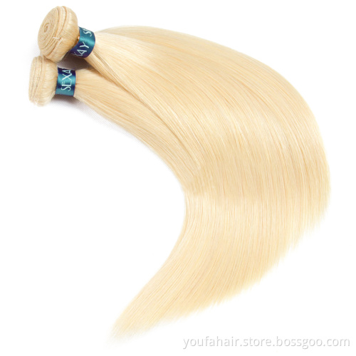 Wholesale Blonde Color Straight Wave Brazilian Hair 613 Bundles Cuticle Aligned Hair Bundles Vendor Unprocessed Raw Human Hair